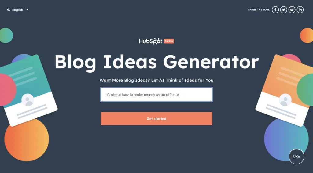 Generador de ideas para blogs Hubspot - Formas fáciles de encontrar temas frescos para blogs que generen tráfico